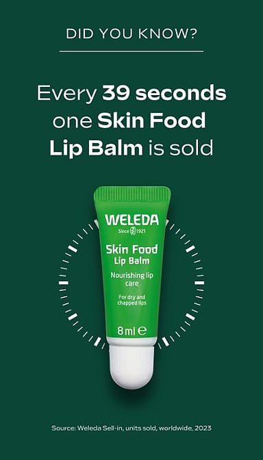 One Skin Food Lip Balm is sold every 39 seconds.